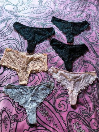 Lote 5 bragas encaje