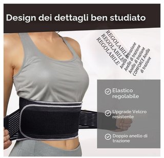 Fascia Lombare Supporto Schiena 6 supporti ernia