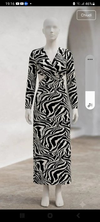 Vestito zebrato taglia unica
