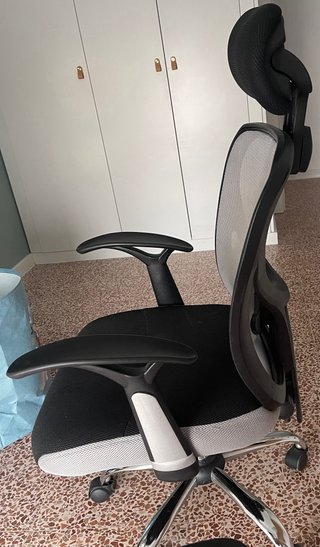 Silla de escritorio Carla negra/gris