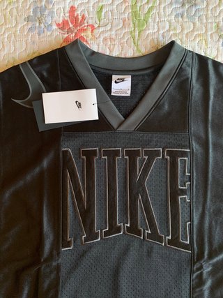 Nike Street Oversized Graphic Mesh Jersey black
