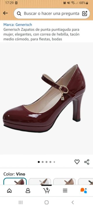 Zapato tacón burdeos charol