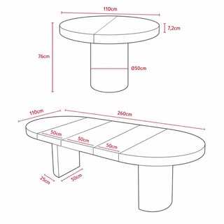 Mesa comedor piedra y madera extensible y 4 sillas