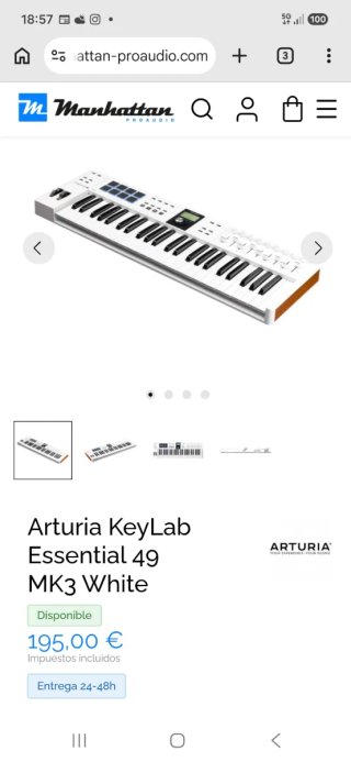 Arturia KeyLab Essential 49 MIDI Controller