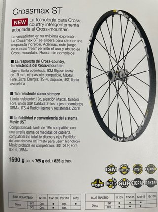 Ruedas Mavic Crossmax ST Disc 26”