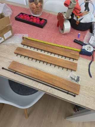 Estantería para Joyas de Madera y Metal