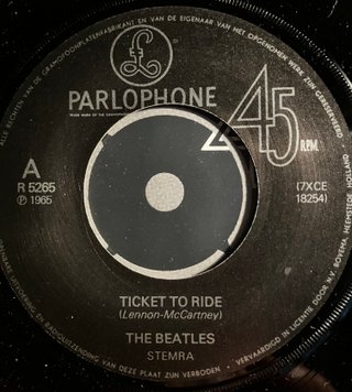 The Beatles - Ticket to Ride / Yes It Is 7" 1976