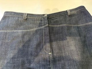 Falda tejana larga azul de tejido fino