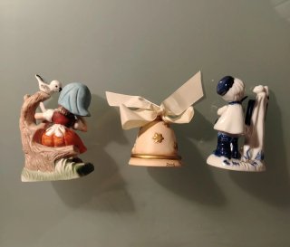 Lotto 3 statuine in ceramica