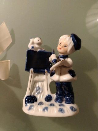 Lotto 3 statuine in ceramica