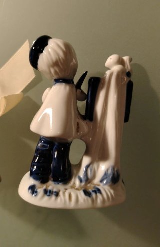 Lotto 3 statuine in ceramica