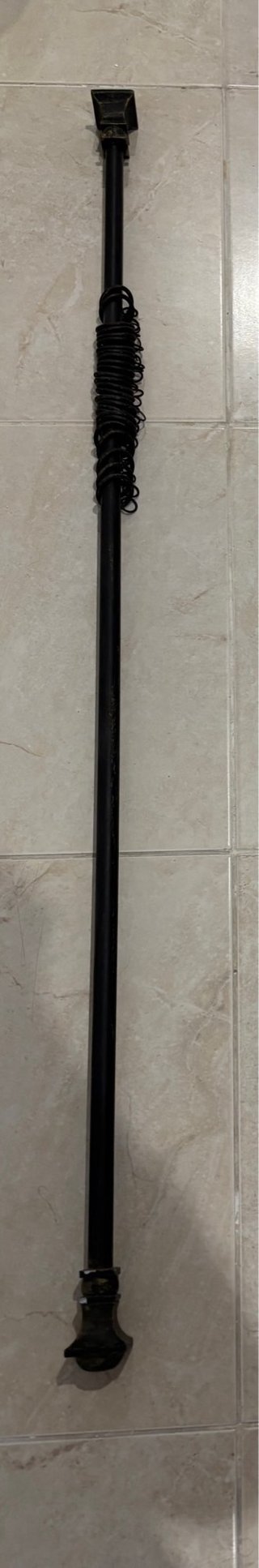 Barra cortina metal negra