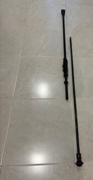 Barra cortina metal negra