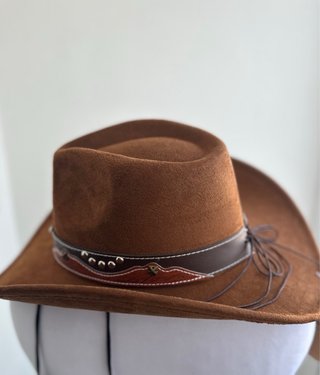 Sombrero Cowboy Marrón con Calavera