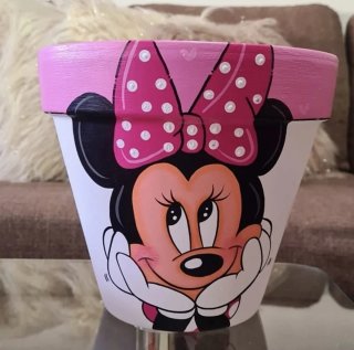 Macetas pintadas a mano Minnie Mouse