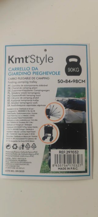 Carro Plegable playa KmtStyle 50x84x98cm