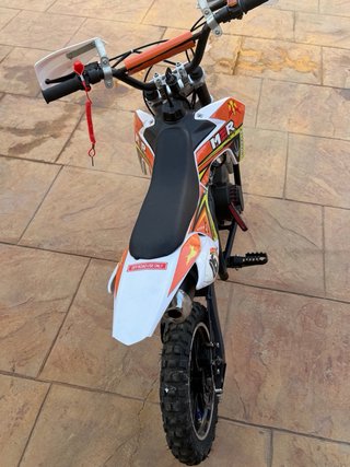 Mini Moto Cross Naranja y Blanca