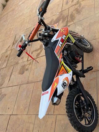 Mini Moto Cross Naranja y Blanca