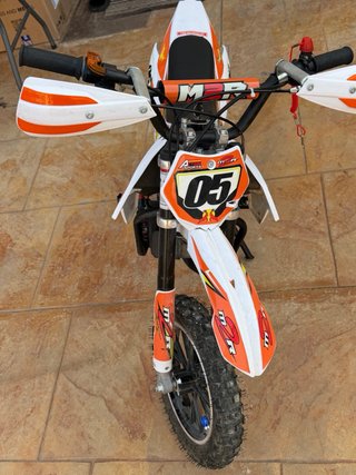 Mini Moto Cross Naranja y Blanca