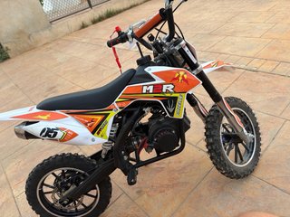 Mini Moto Cross Naranja y Blanca