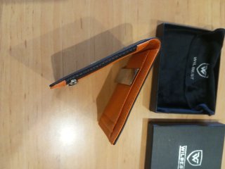 Portafogli Wilbest Arancione con Clip per Banconote