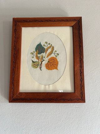 Cuadro Bordados a Mano Punto de Cruz (Flores)
