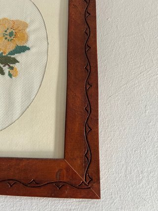 Cuadro Bordados a Mano Punto de Cruz (Flores)
