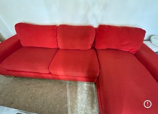 Sofá Chaiselongue Rojo Tela