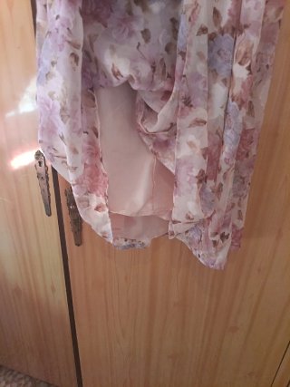 Vestido floral rosa y morado