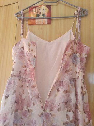 Vestido floral rosa y morado