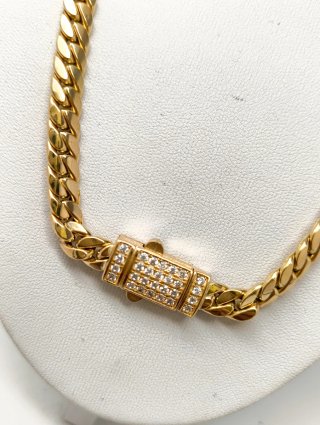 ORO NUEVO 18KT Cadena Cubana 6mm 45cm largo