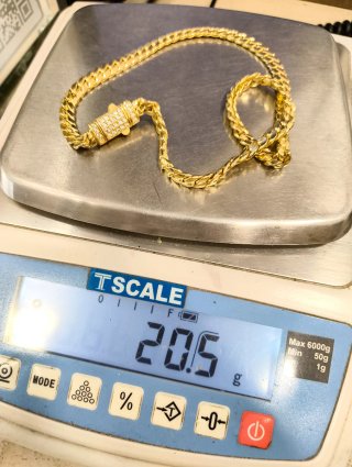 ORO NUEVO 18KT Cadena Cubana 6mm 45cm largo