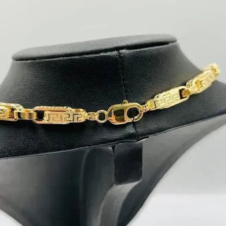Cadena Forzada Greca Hueca 6mm 18K