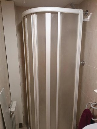 Mampara de ducha curva
