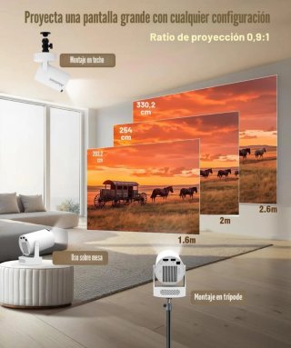 Mini Proyector Alwtniet HY300Pro+ Android