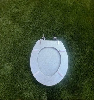 Tapa de WC brillante plateada