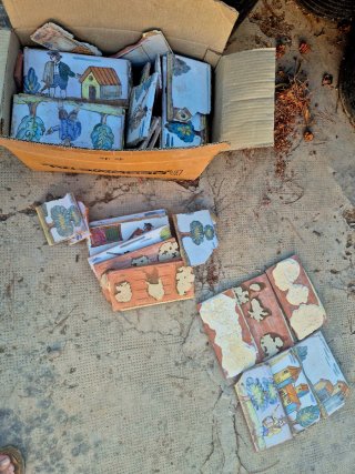 Azulejos antiguos decorados