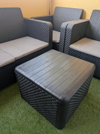 Conjunto Muebles Jardín Negro