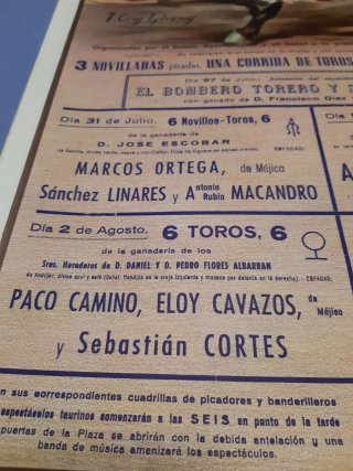 CARTEL DE TOROS BOMBERO TORERO