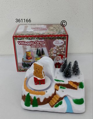 Villaggio Orso con luci e musica