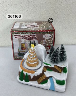 Villaggio Orso con luci e musica