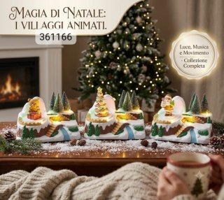 Villaggio Orso con luci e musica