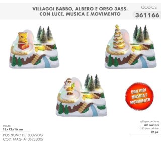 Villaggio Orso con luci e musica