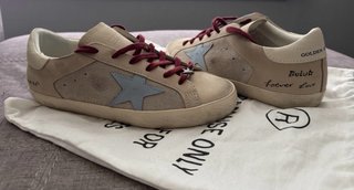 Zapatillas Golden Goose Super-Star Beige/Azul
