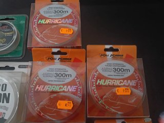Sedales de pesca Hurricane y Excalibur