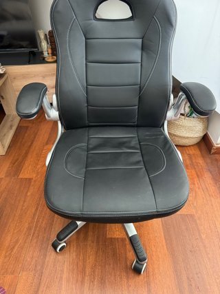 Silla de escritorio polipiel negra