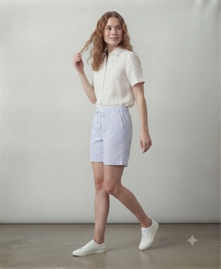 Bermudas azules a rayas