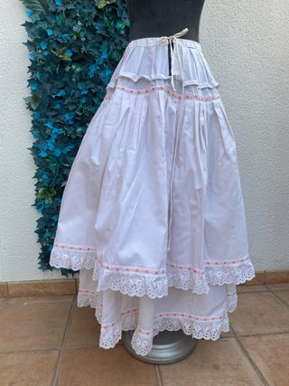 Enagua Fallera Blanca Largo falda 97