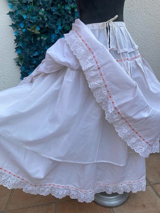 Enagua Fallera Blanca Largo falda 97