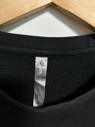 Sudadera Adidas Negra con Rayas Blancas